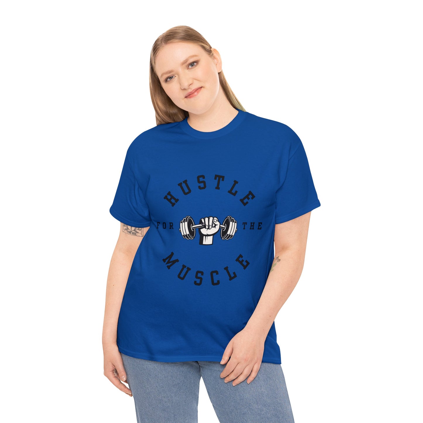 Unisex Hustle The Muscle Heavy Cotton Tee