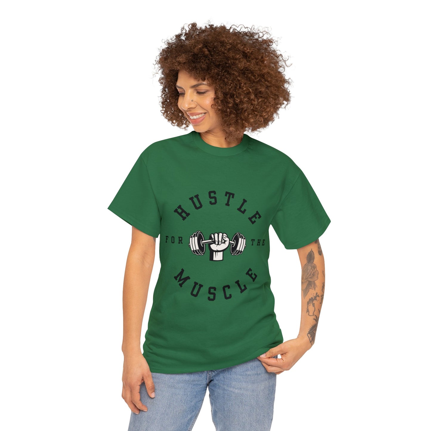 Unisex Hustle The Muscle Heavy Cotton Tee