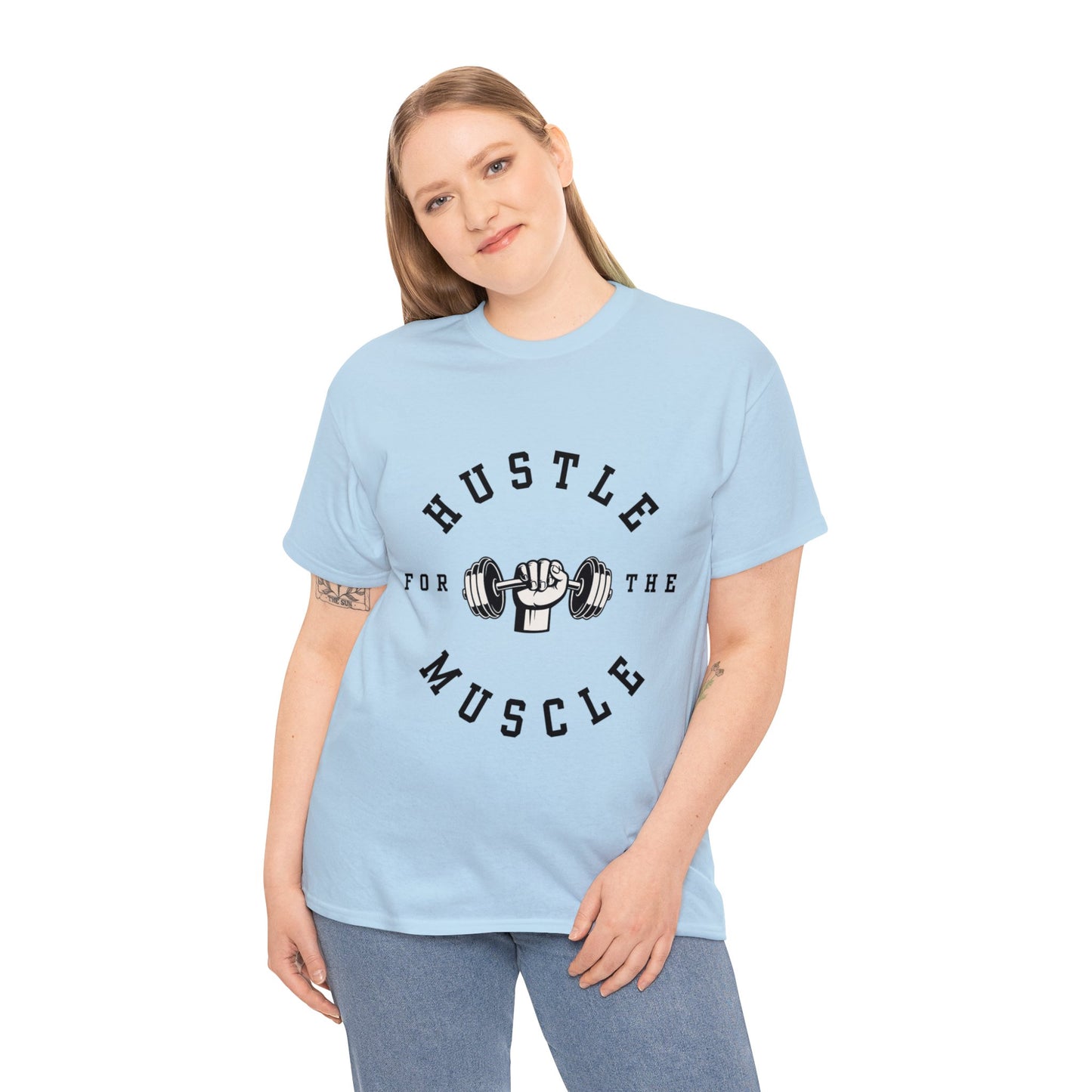 Unisex Hustle The Muscle Heavy Cotton Tee