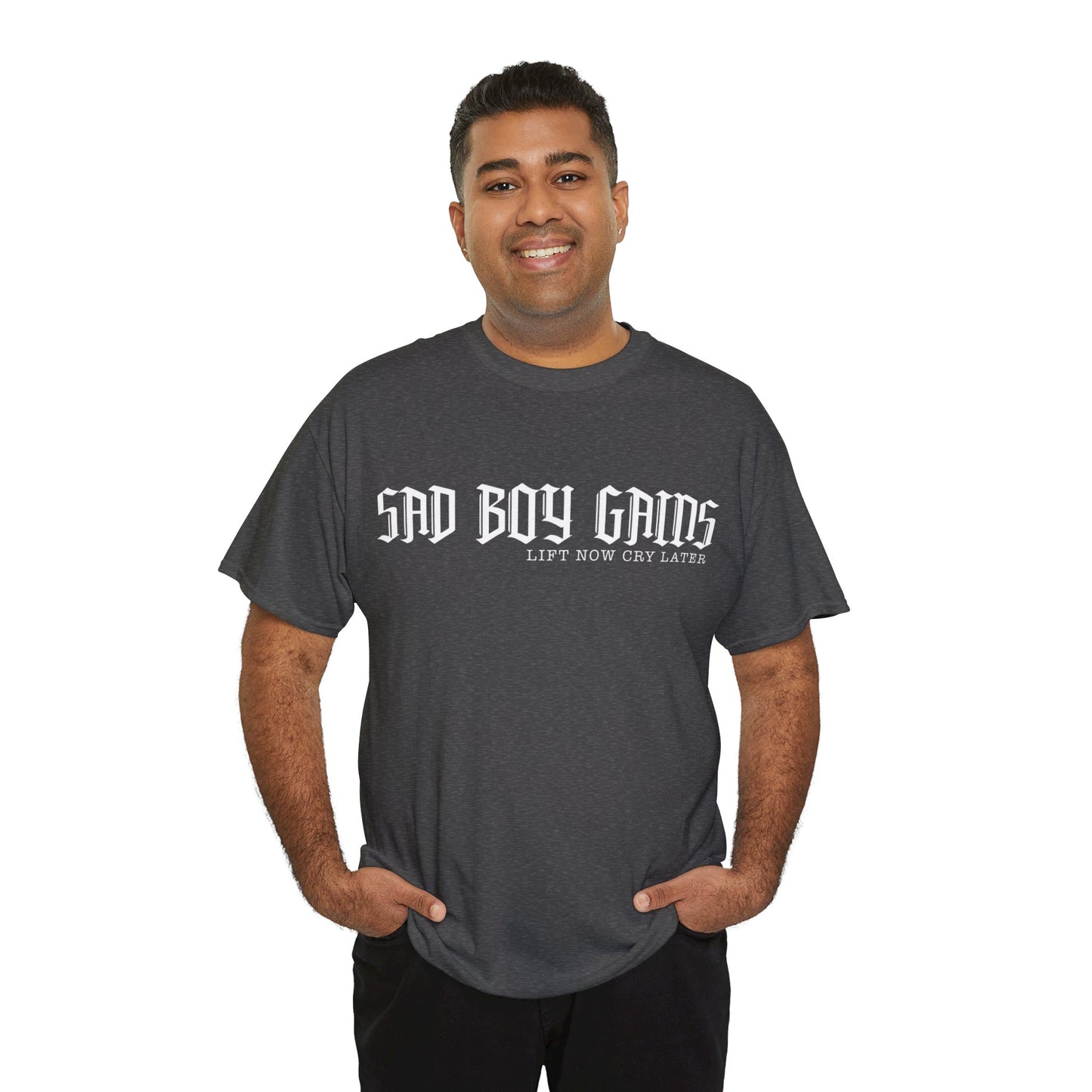 Sad boy gains Unisex Heavy Cotton Tee
