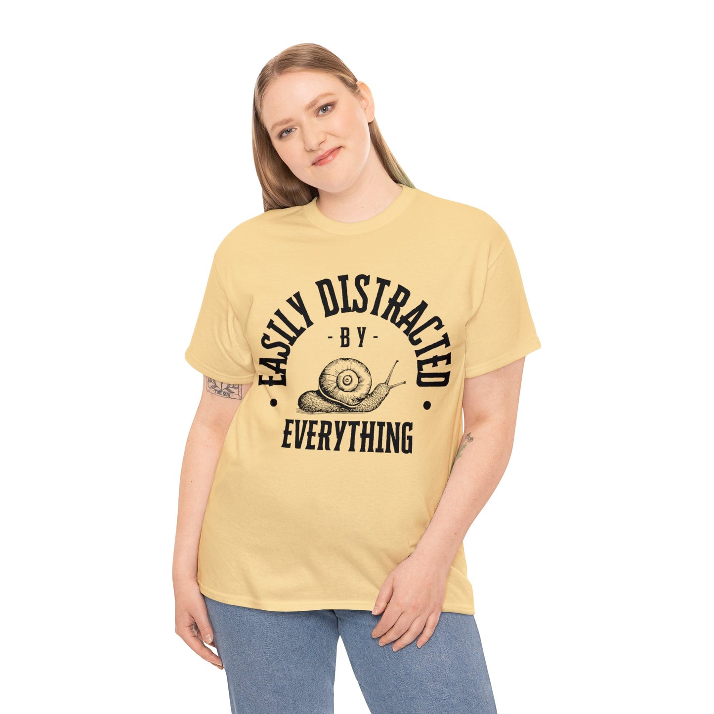 Unisex Easily Distracted Heavy Cotton Tee