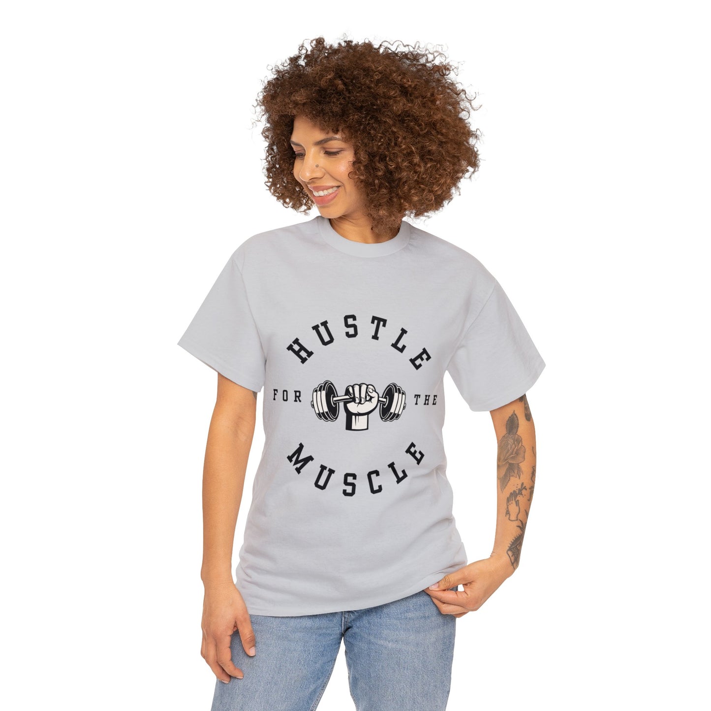Unisex Hustle The Muscle Heavy Cotton Tee