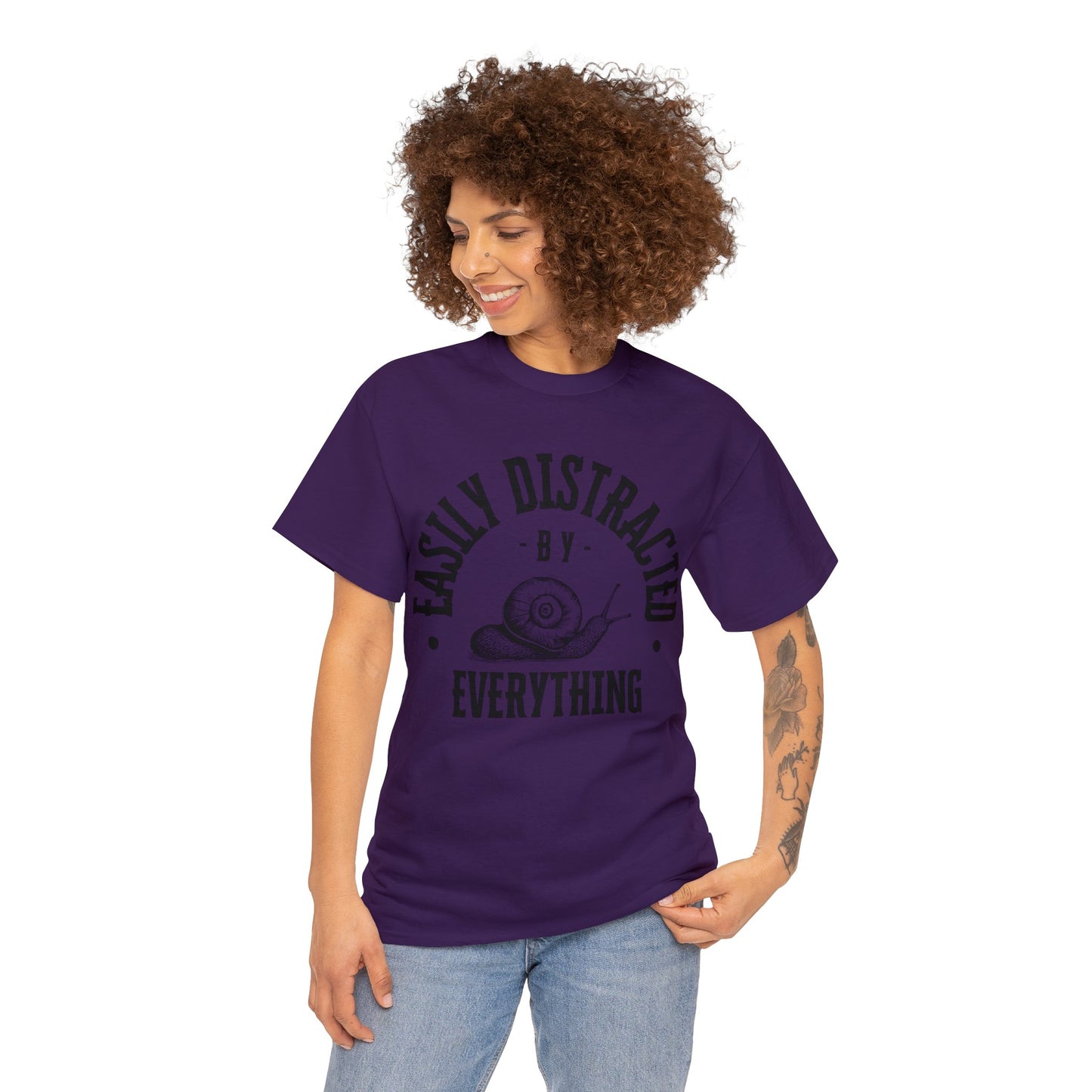 Unisex Easily Distracted Heavy Cotton Tee