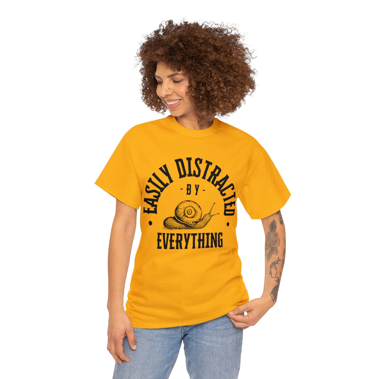 Unisex Easily Distracted Heavy Cotton Tee