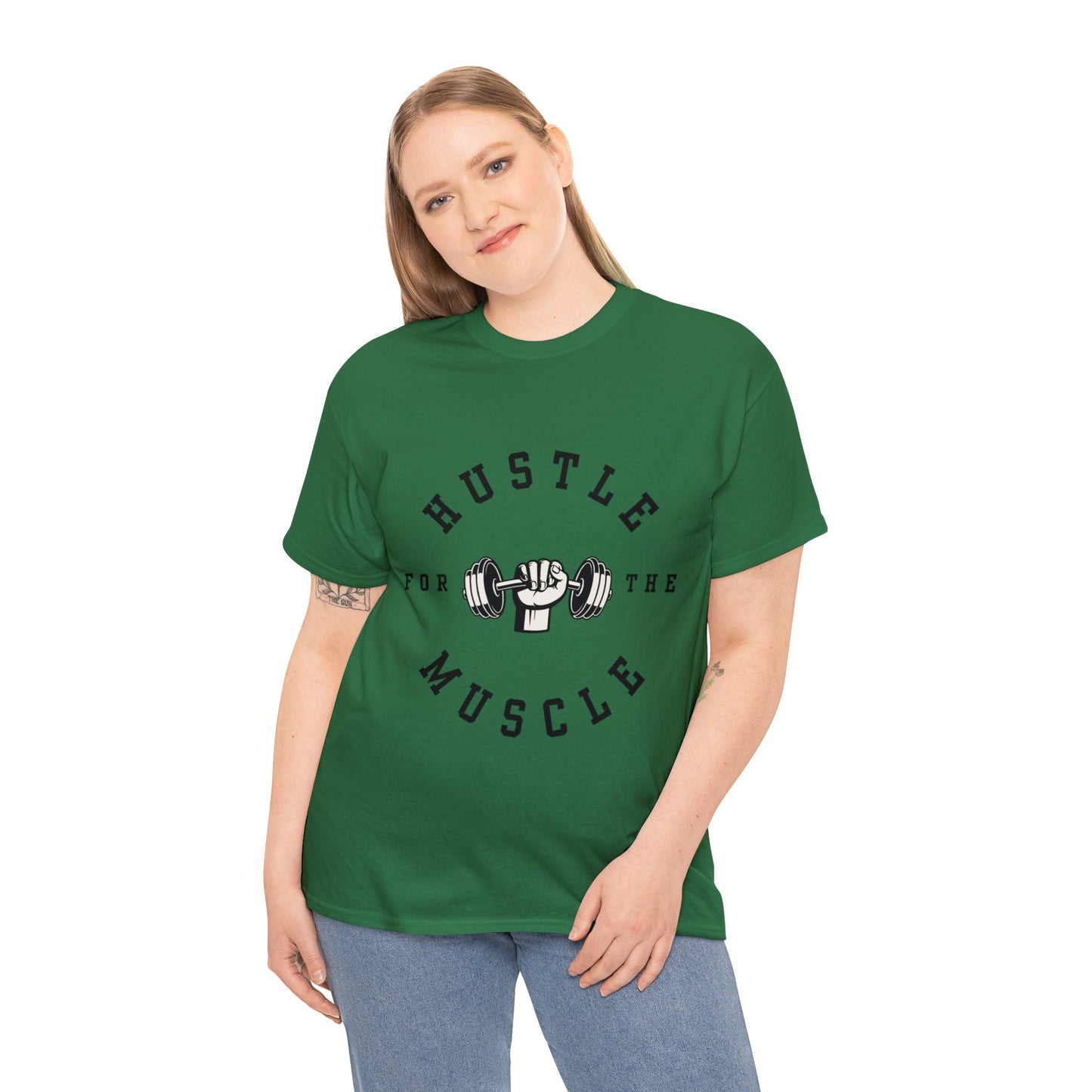 Unisex Hustle The Muscle Heavy Cotton Tee
