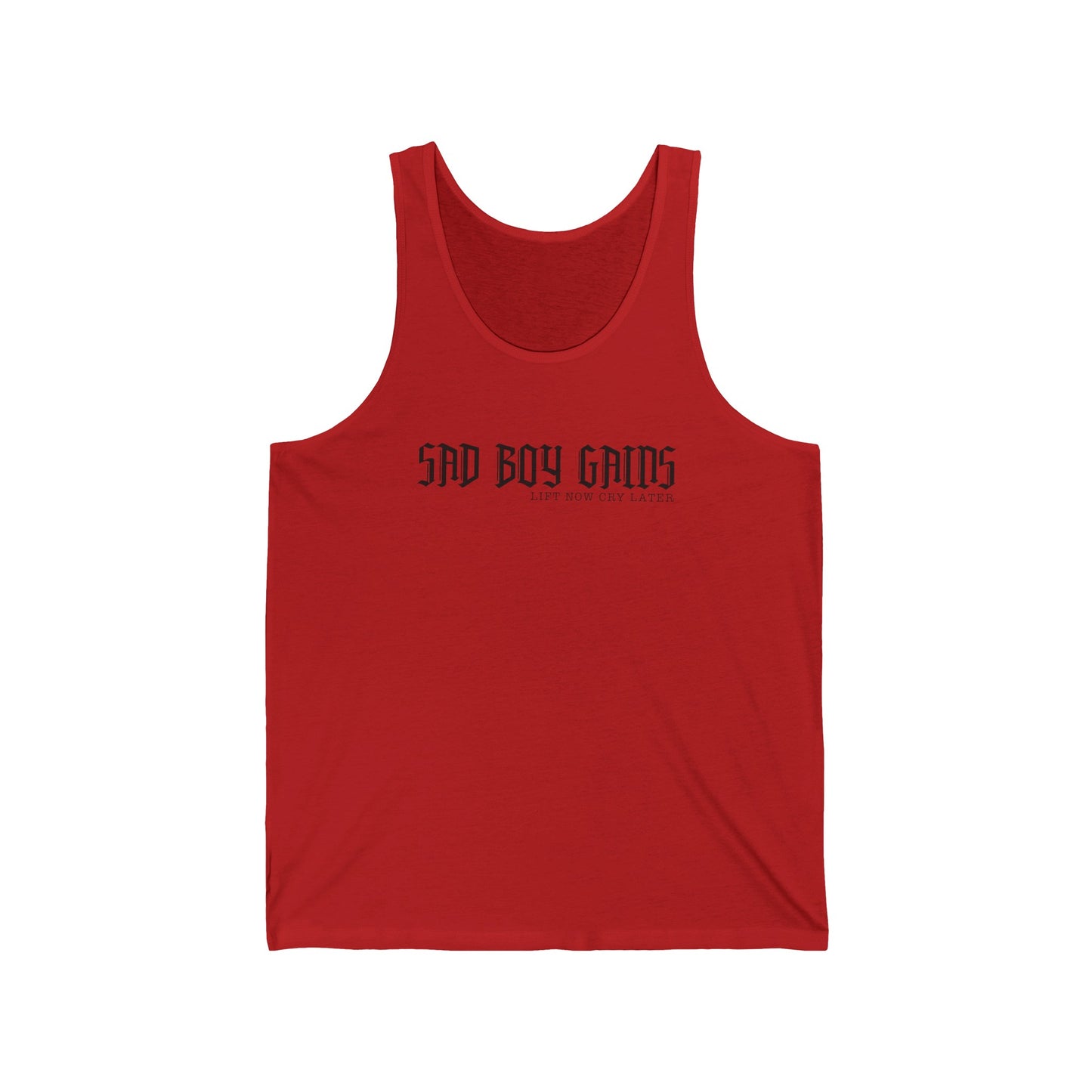Sad boy gains Unisex Jersey Tank