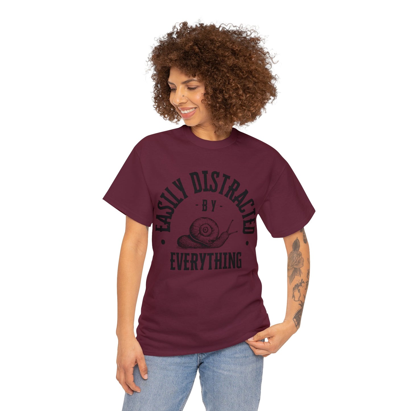 Unisex Easily Distracted Heavy Cotton Tee