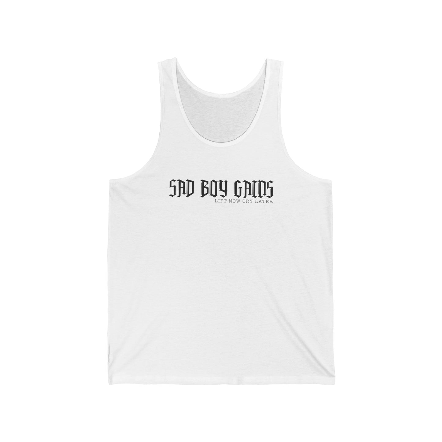 Sad boy gains Unisex Jersey Tank