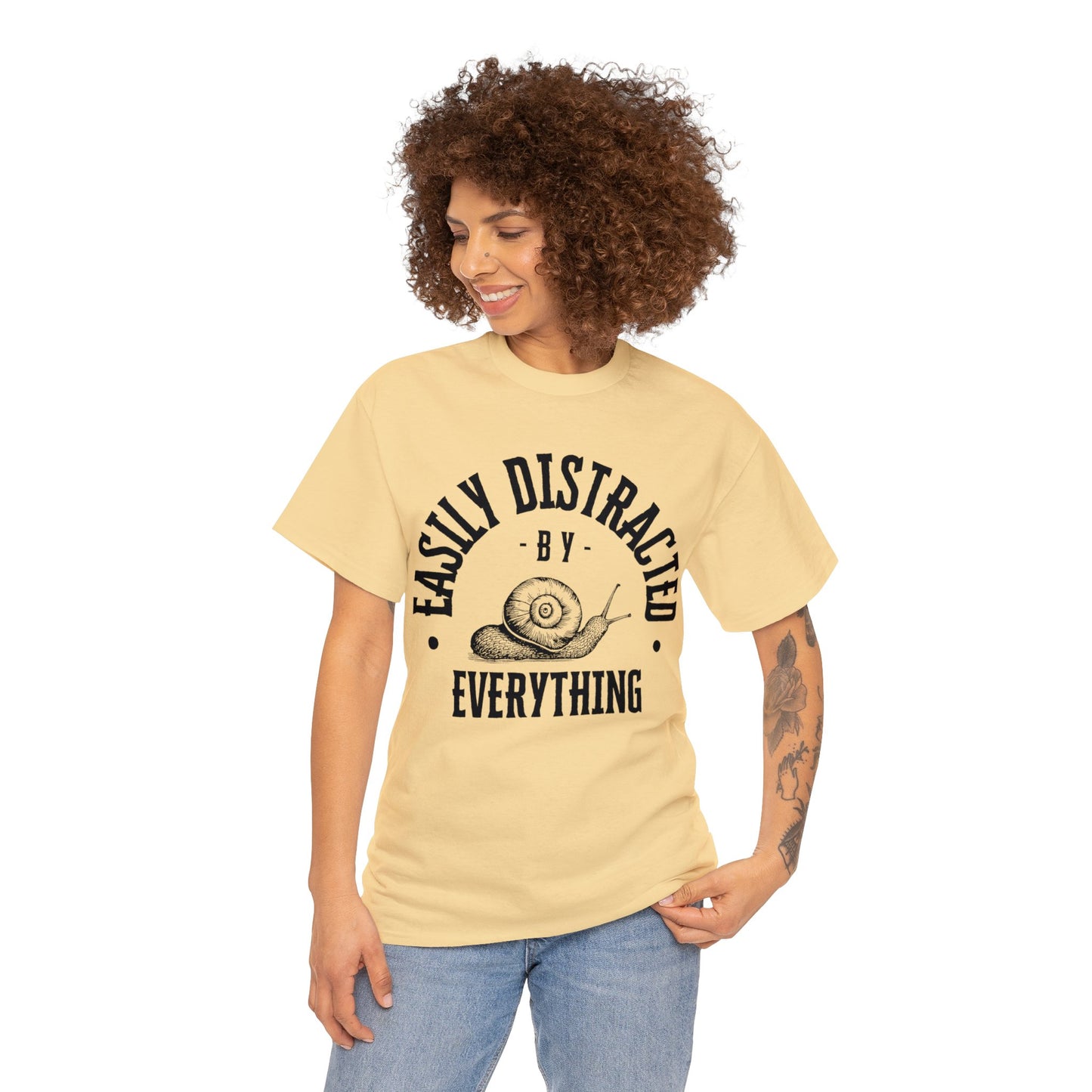 Unisex Easily Distracted Heavy Cotton Tee