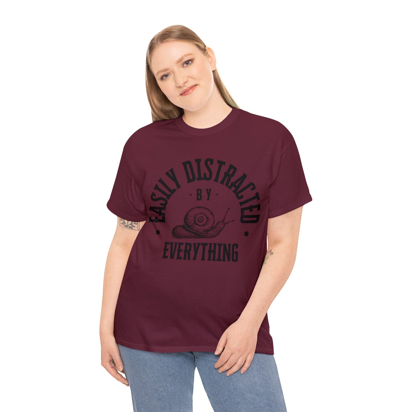 Unisex Easily Distracted Heavy Cotton Tee