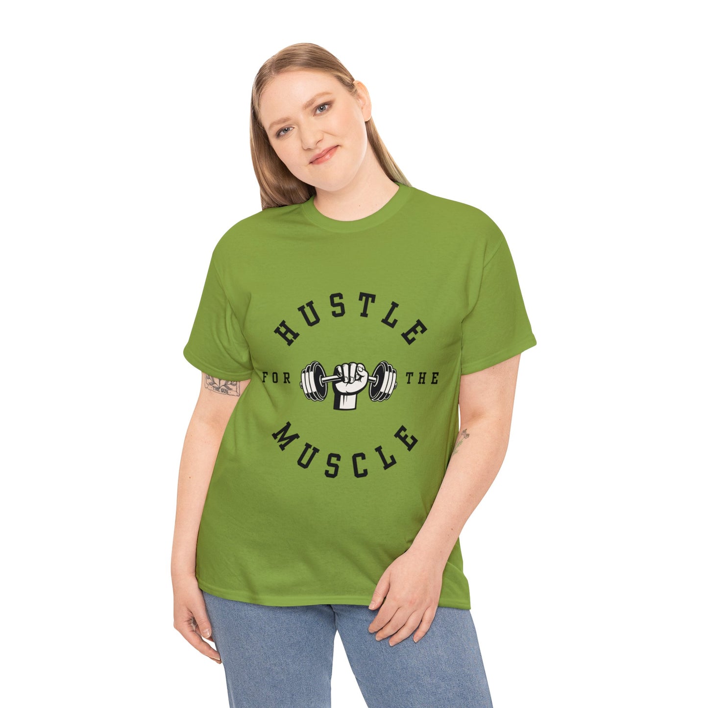 Unisex Hustle The Muscle Heavy Cotton Tee
