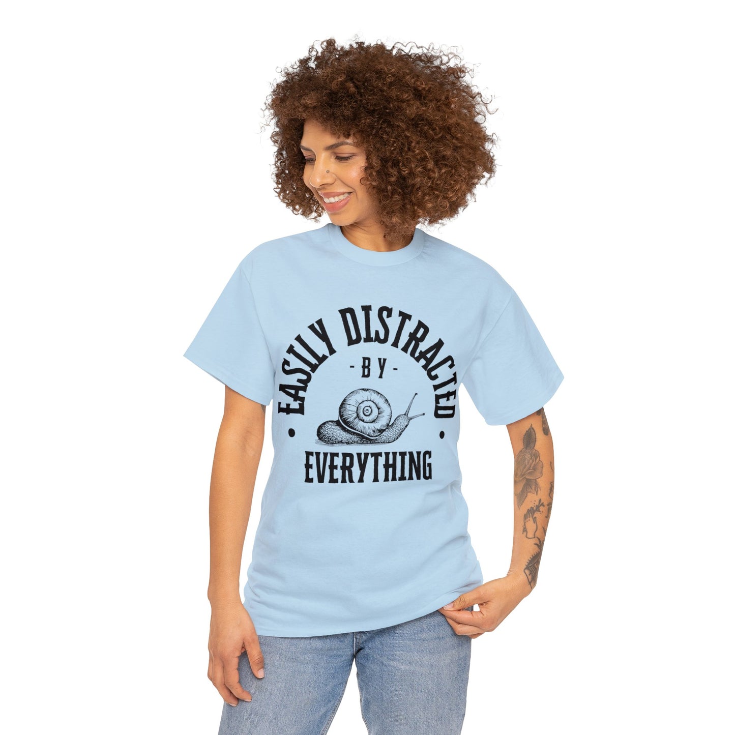Unisex Easily Distracted Heavy Cotton Tee