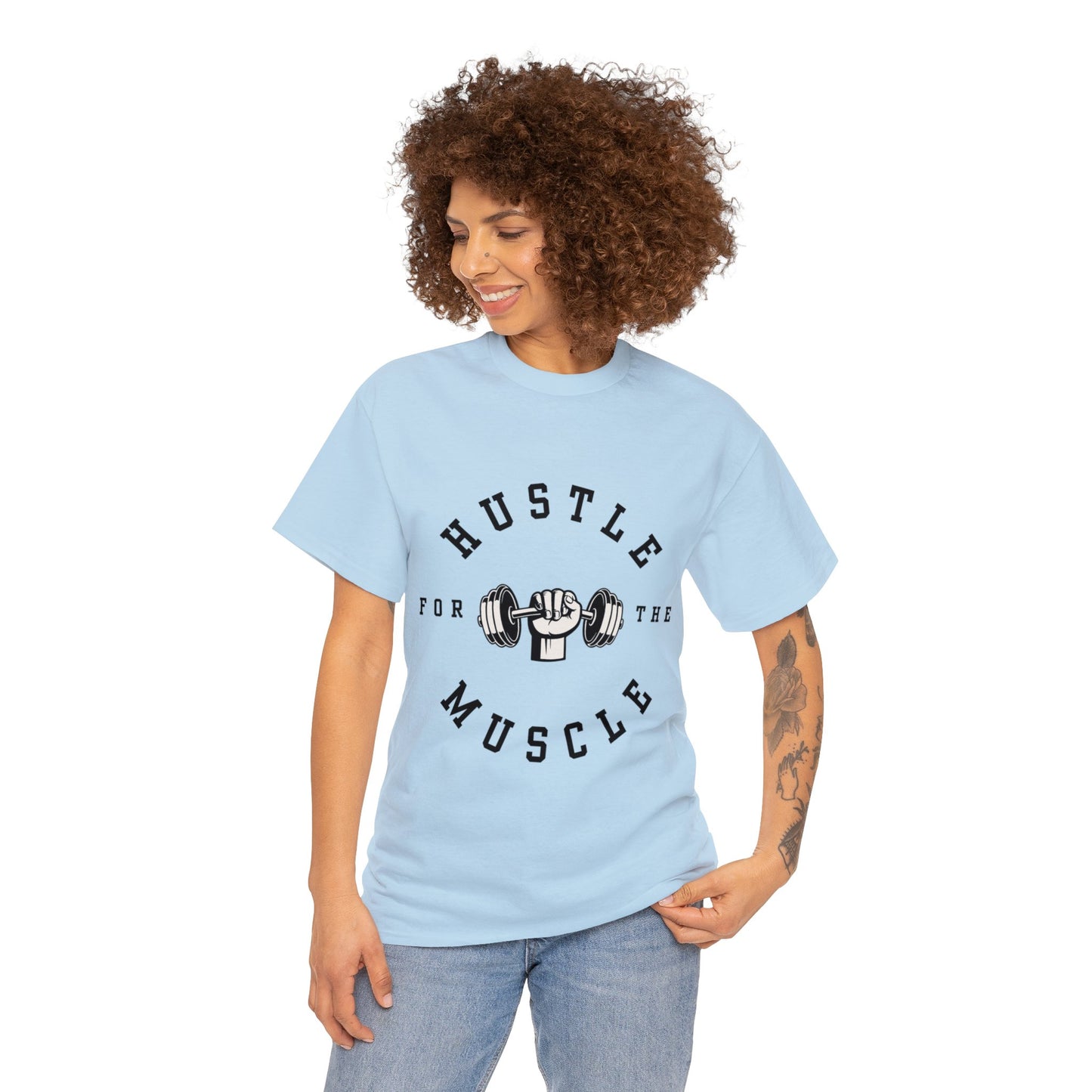 Unisex Hustle The Muscle Heavy Cotton Tee