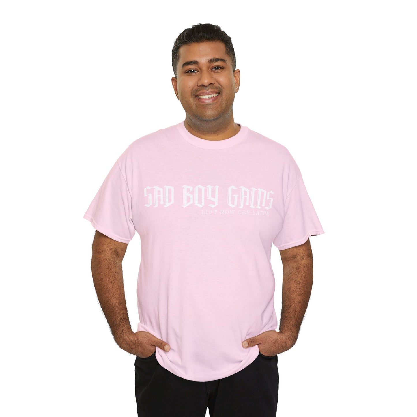 Sad boy gains Unisex Heavy Cotton Tee