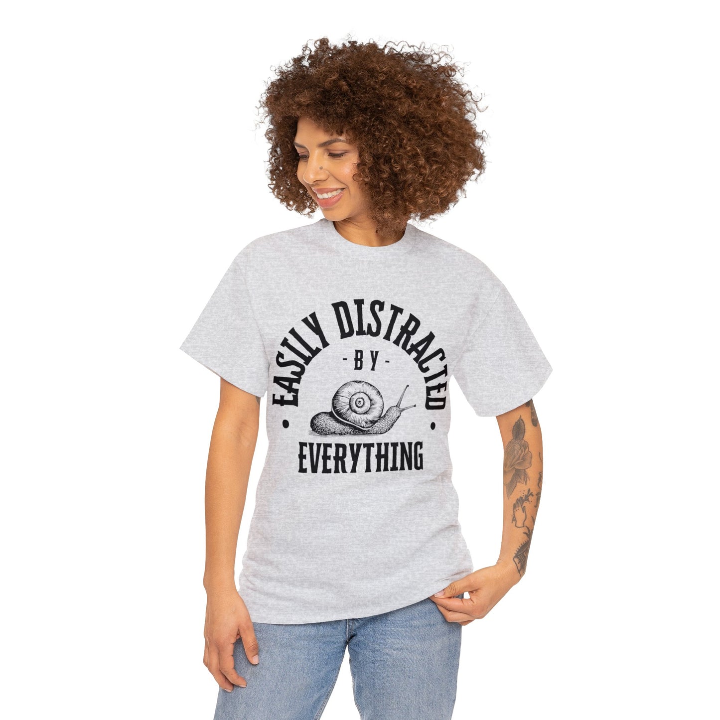 Unisex Easily Distracted Heavy Cotton Tee