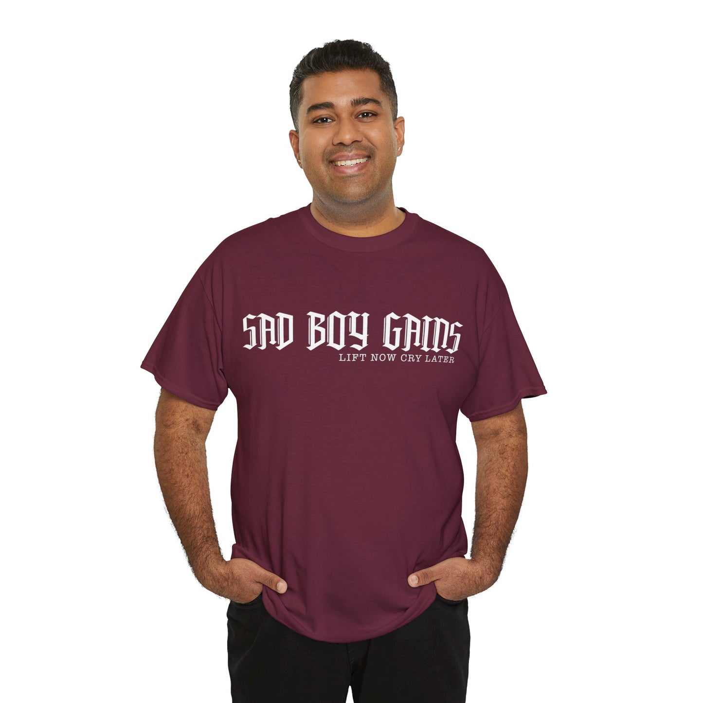 Sad boy gains Unisex Heavy Cotton Tee