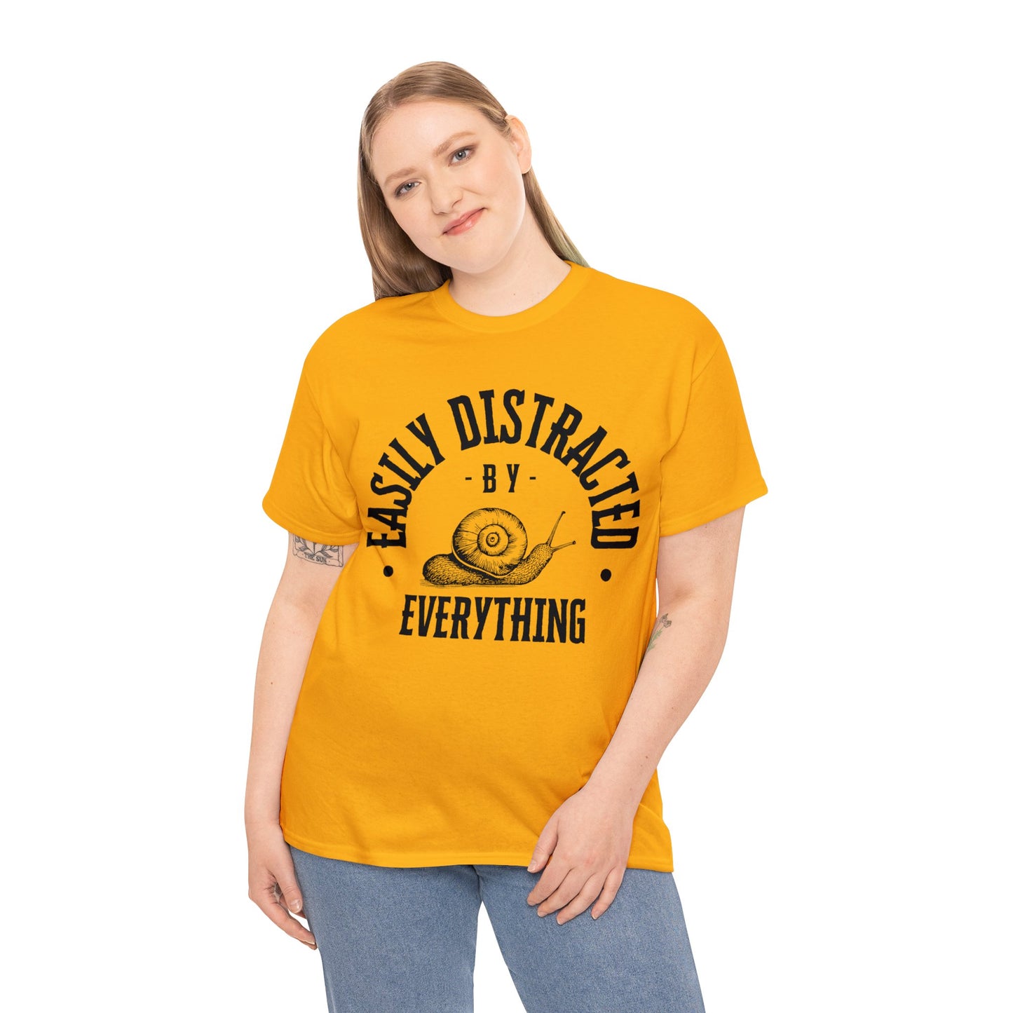 Unisex Easily Distracted Heavy Cotton Tee