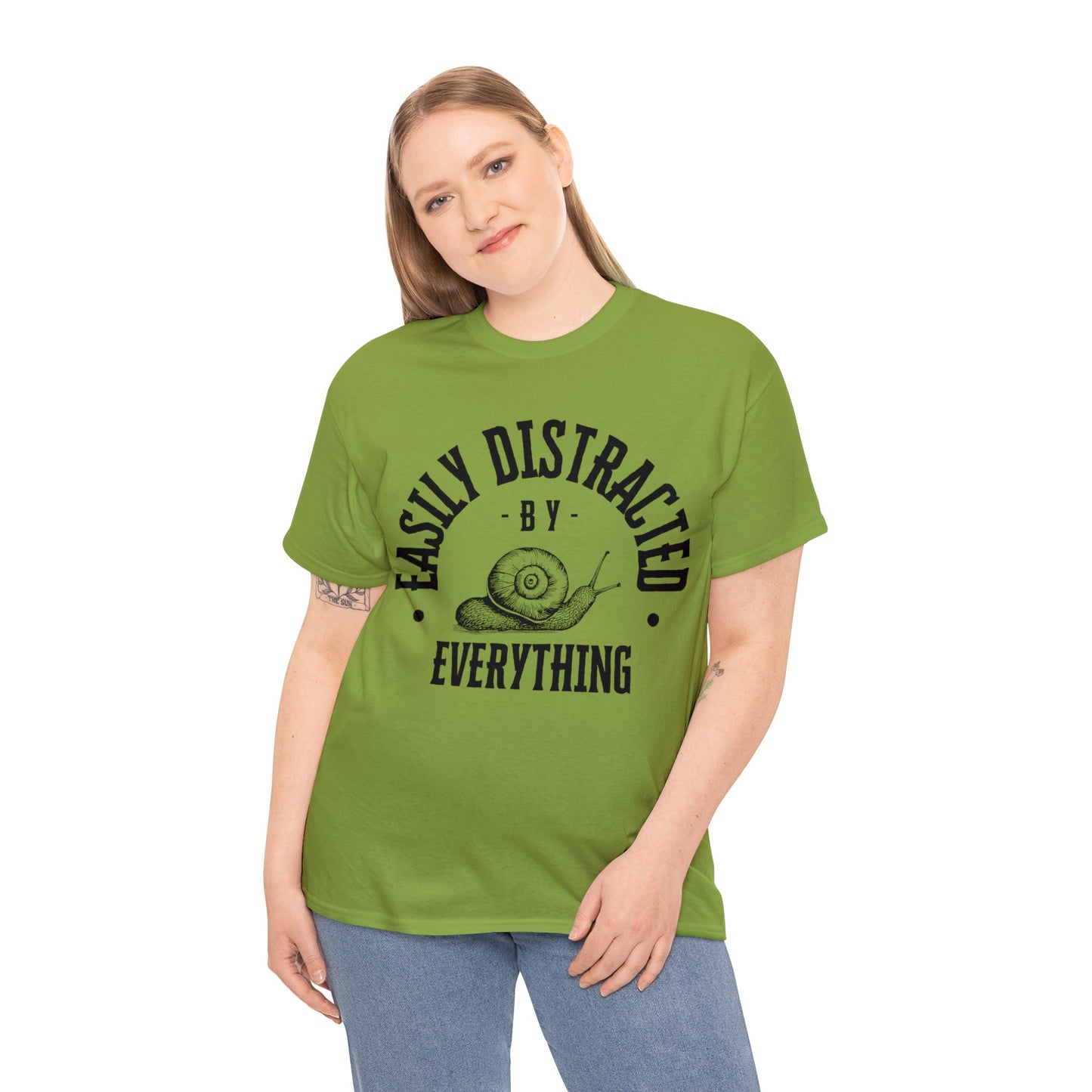 Unisex Easily Distracted Heavy Cotton Tee