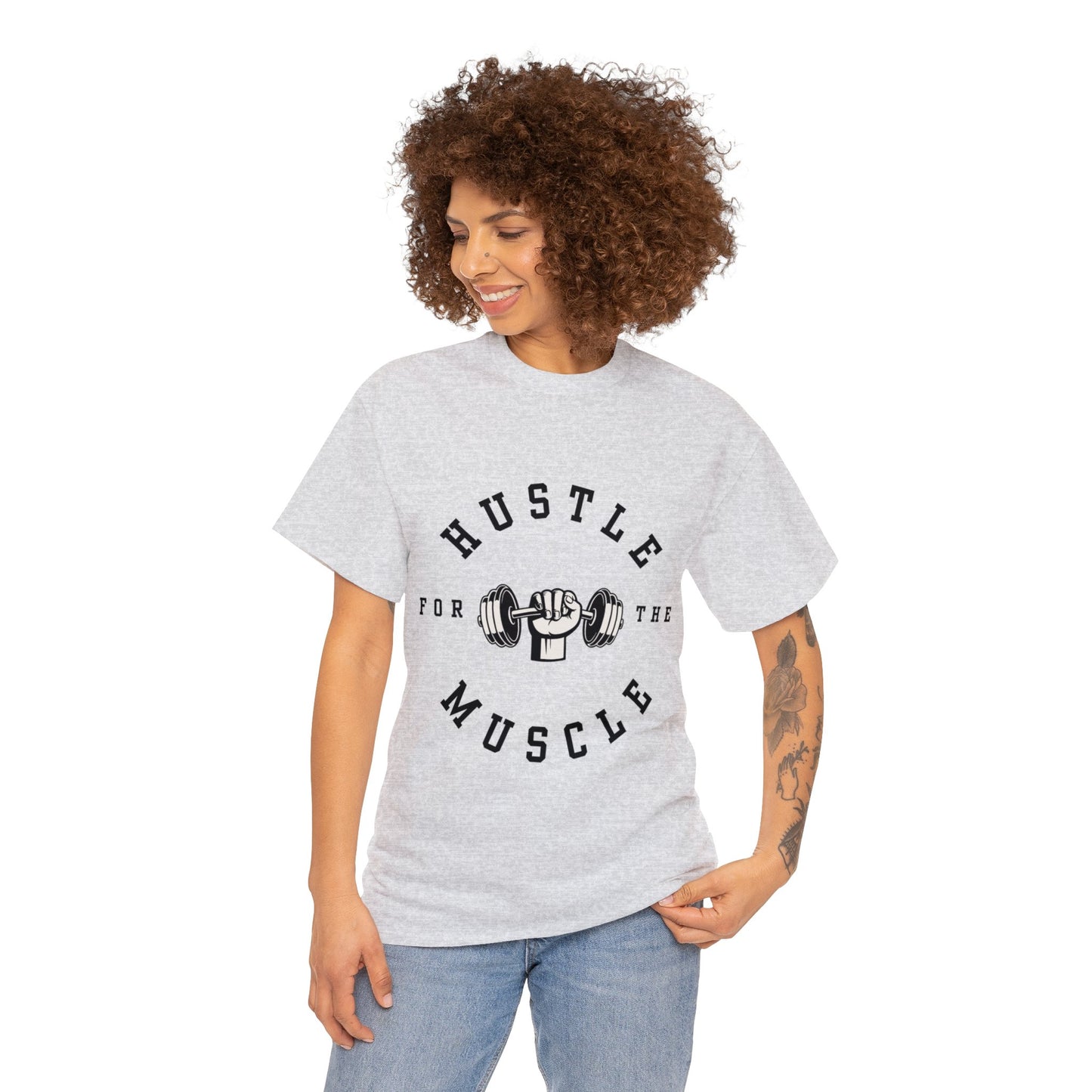 Unisex Hustle The Muscle Heavy Cotton Tee
