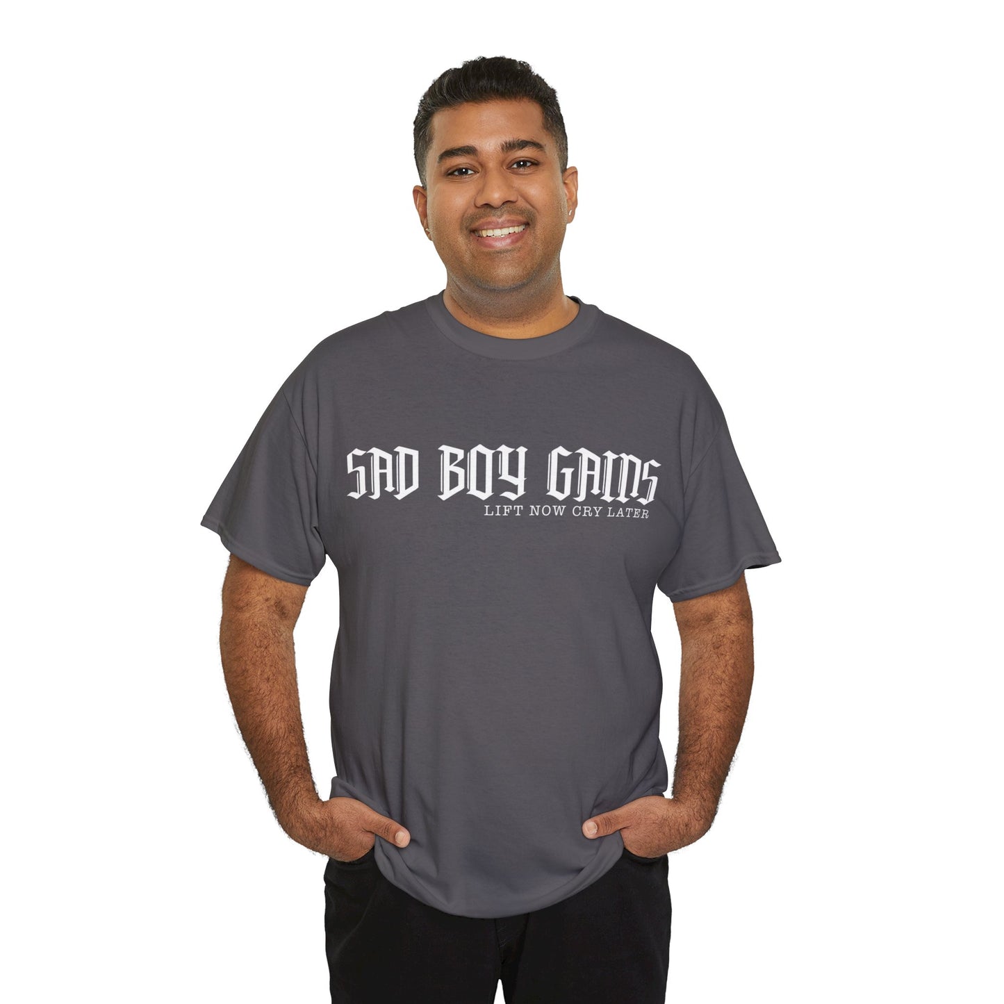 Sad boy gains Unisex Heavy Cotton Tee