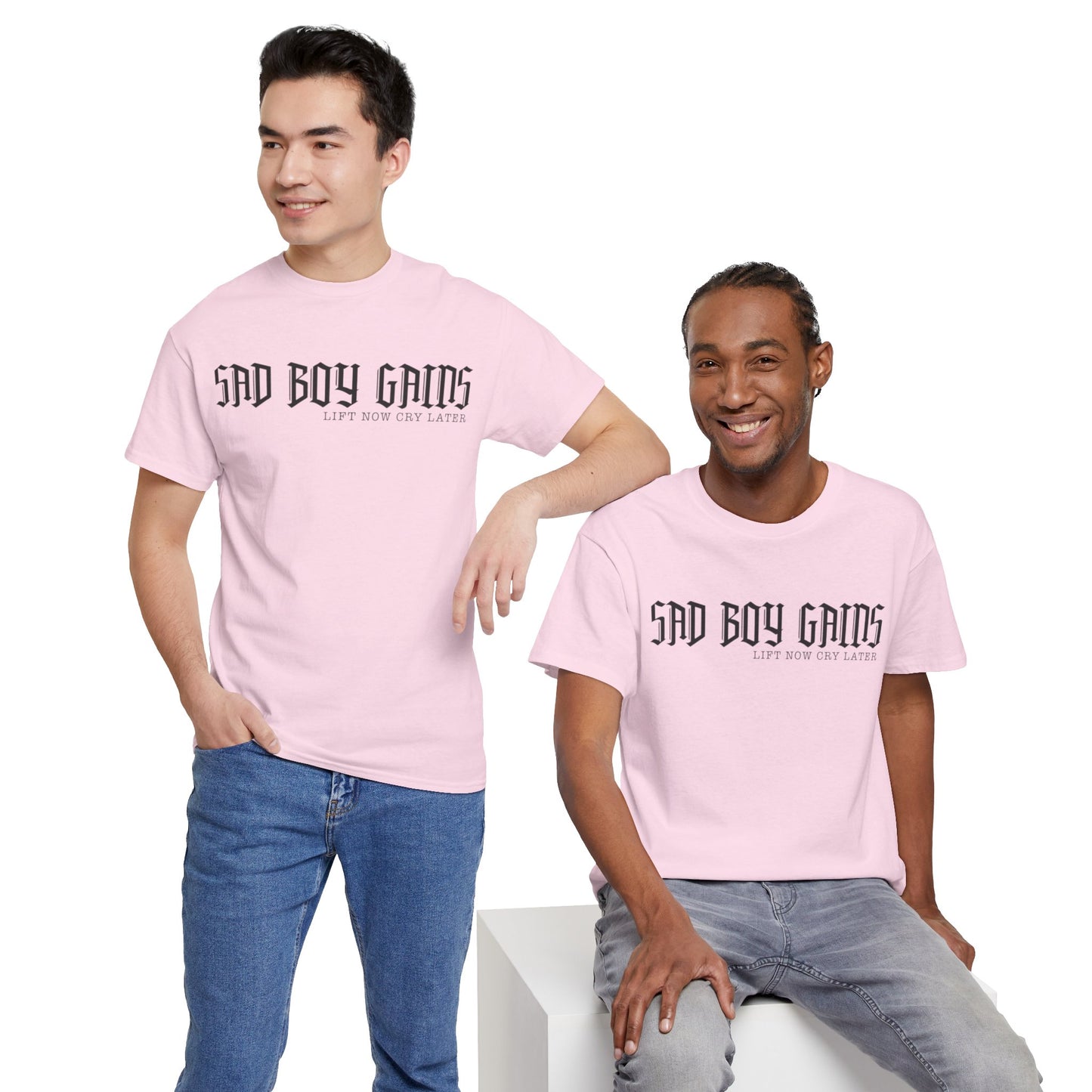 Sad boy gains Unisex Heavy Cotton Tee