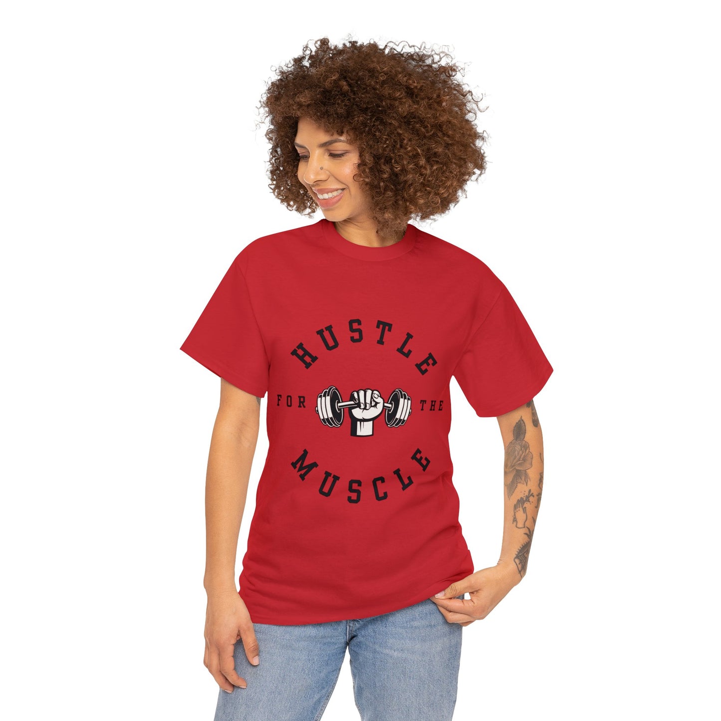 Unisex Hustle The Muscle Heavy Cotton Tee