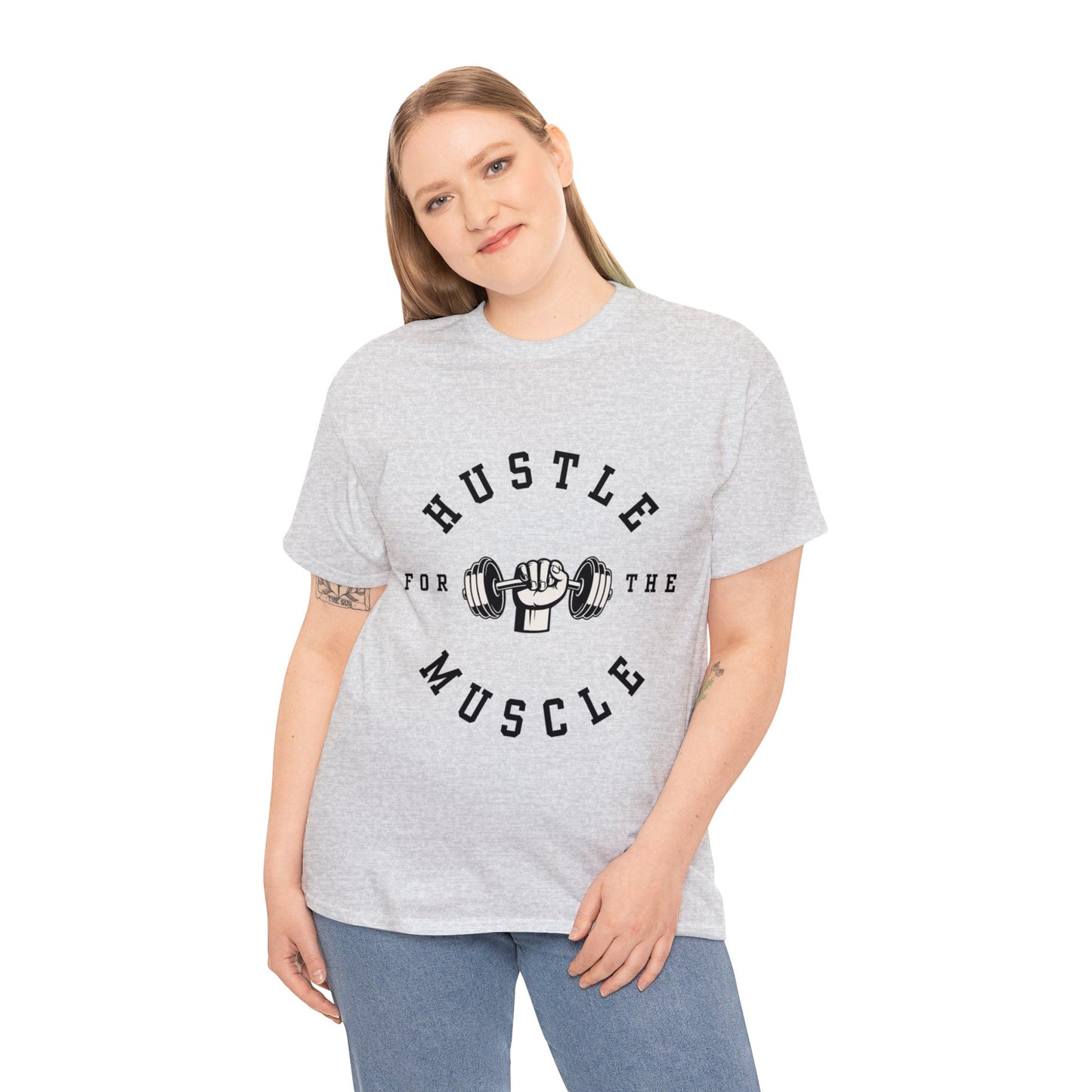 Unisex Hustle The Muscle Heavy Cotton Tee