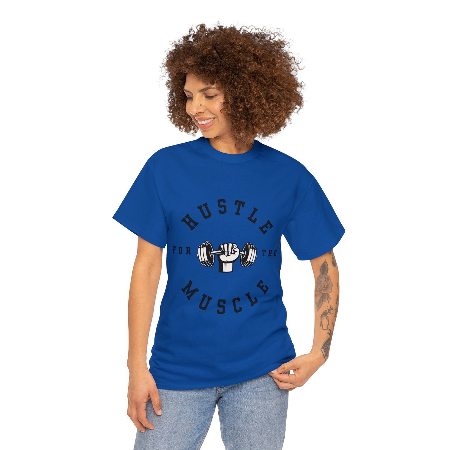 Unisex Hustle The Muscle Heavy Cotton Tee