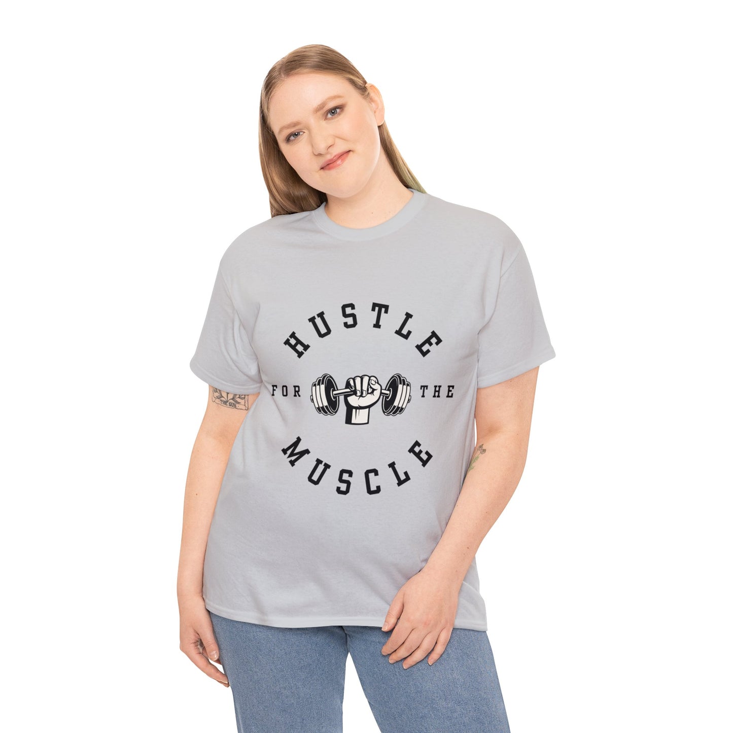 Unisex Hustle The Muscle Heavy Cotton Tee