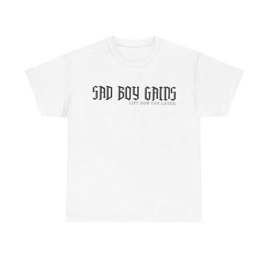 Sad boy gains Unisex Heavy Cotton Tee