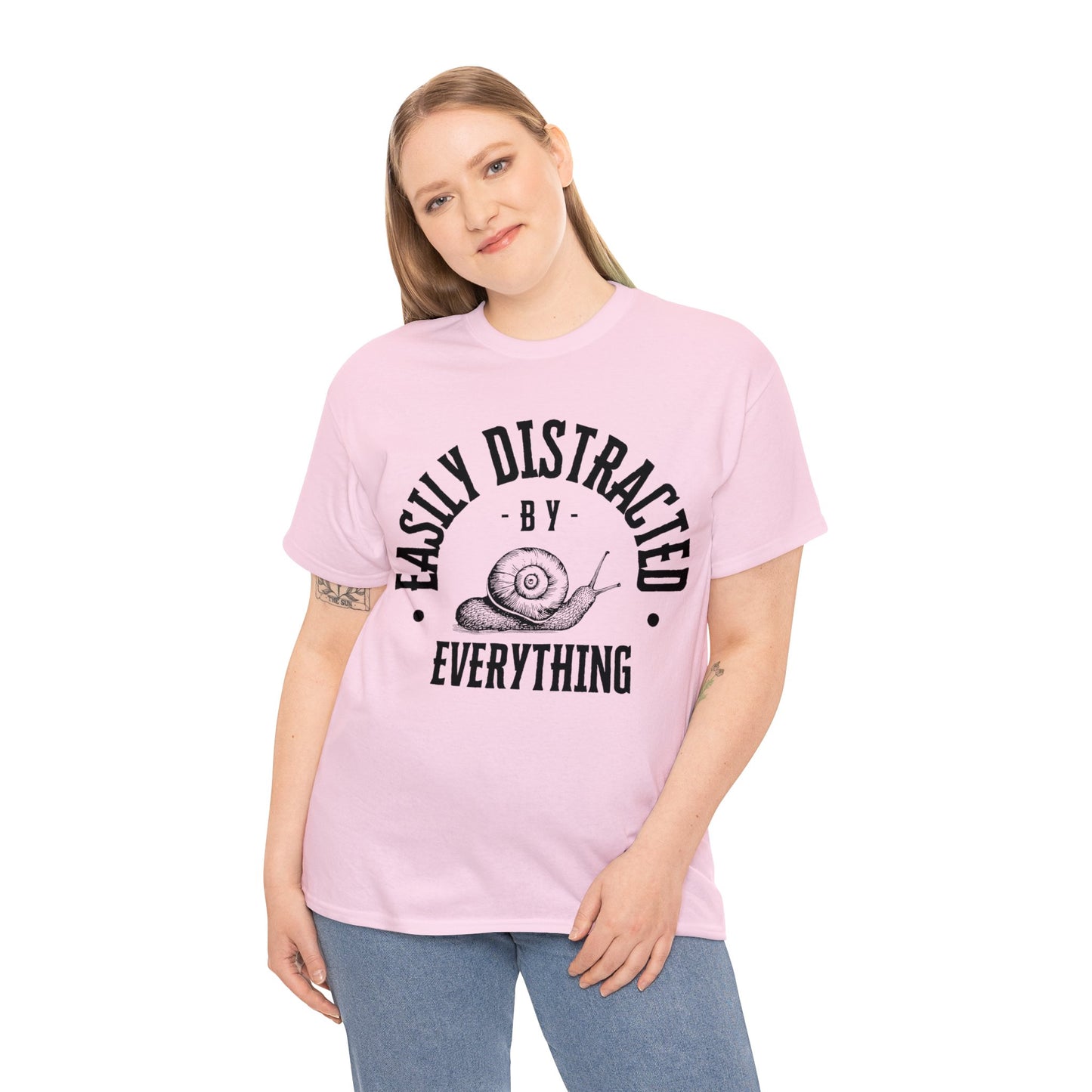 Unisex Easily Distracted Heavy Cotton Tee