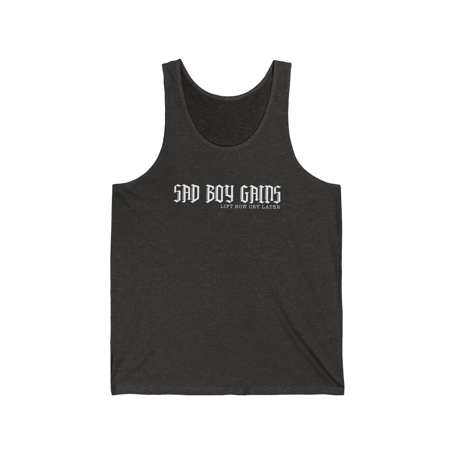 Sad boy gains Unisex Jersey Tank