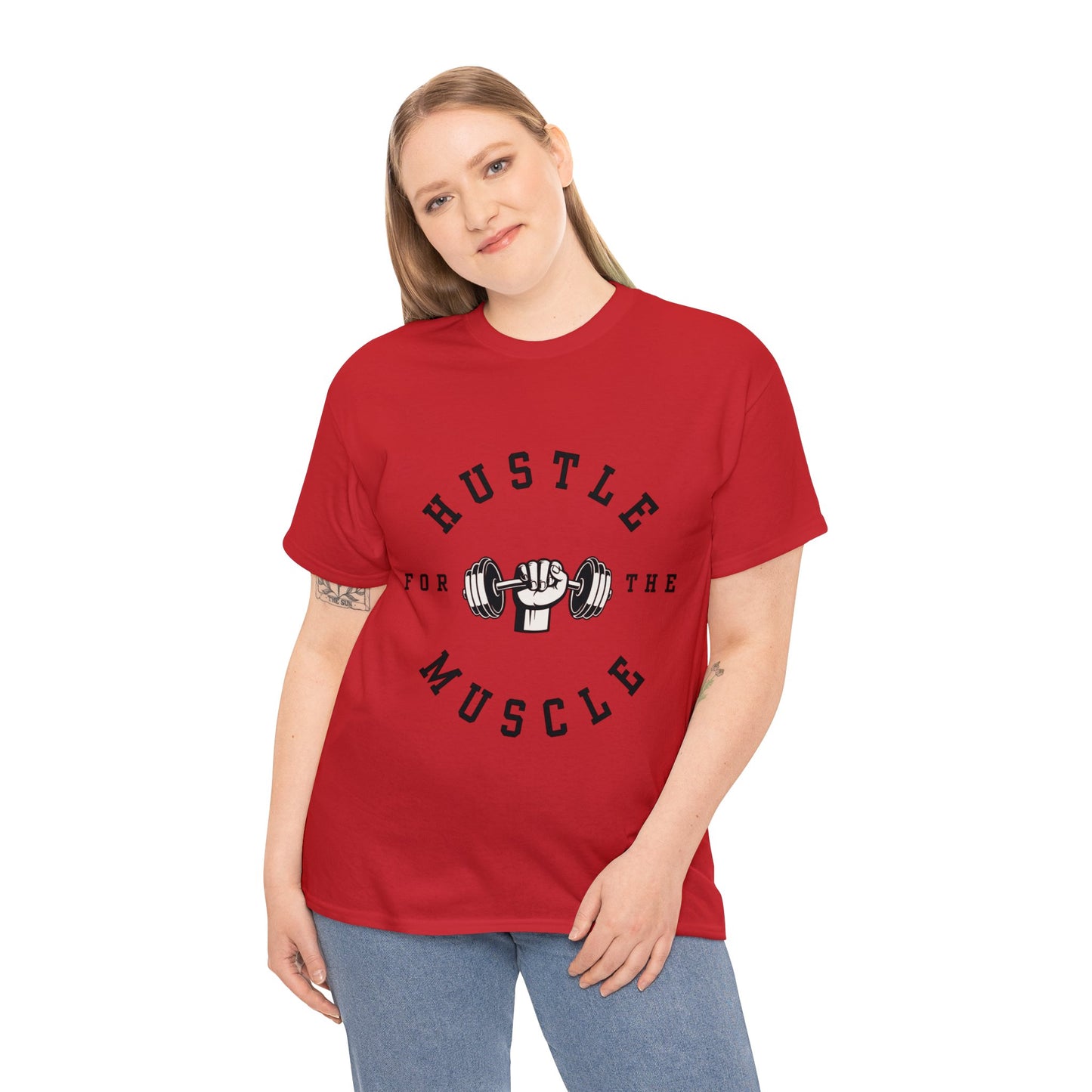Unisex Hustle The Muscle Heavy Cotton Tee