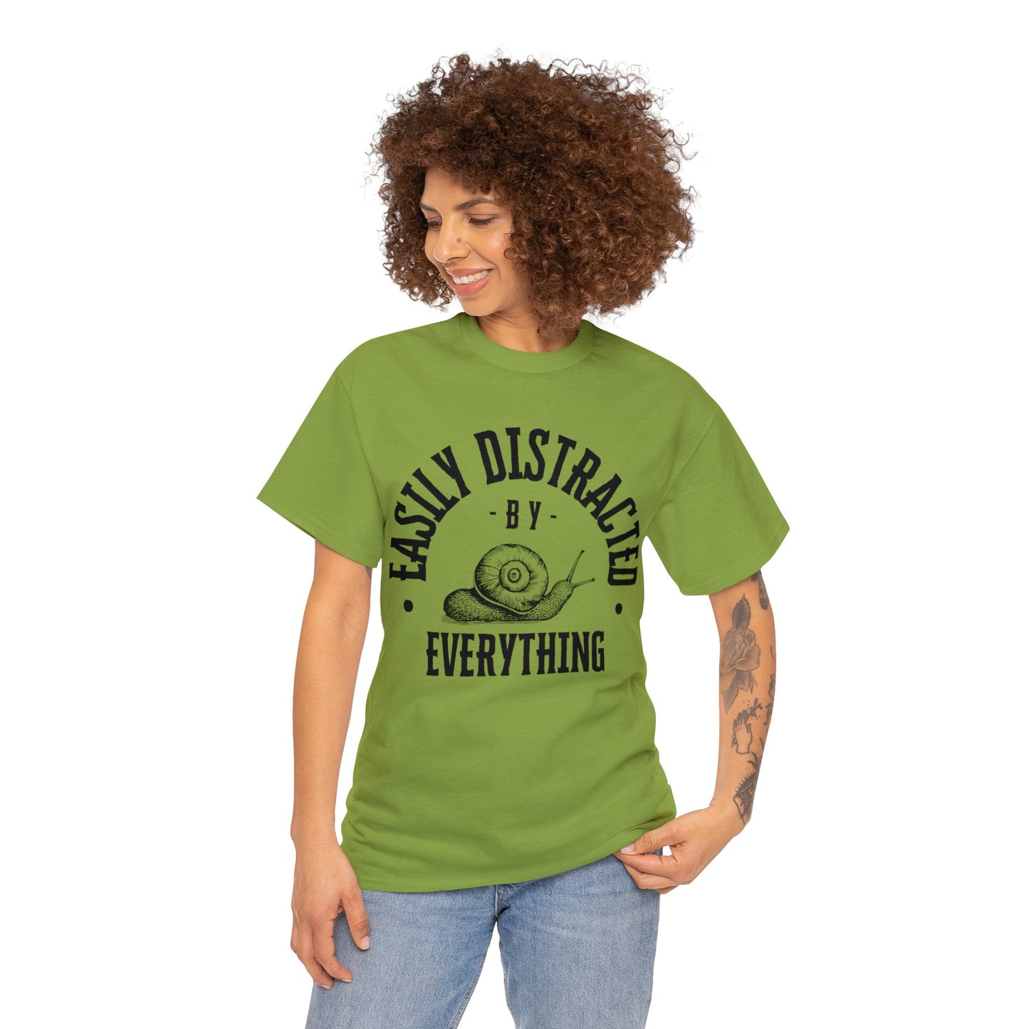 Unisex Easily Distracted Heavy Cotton Tee