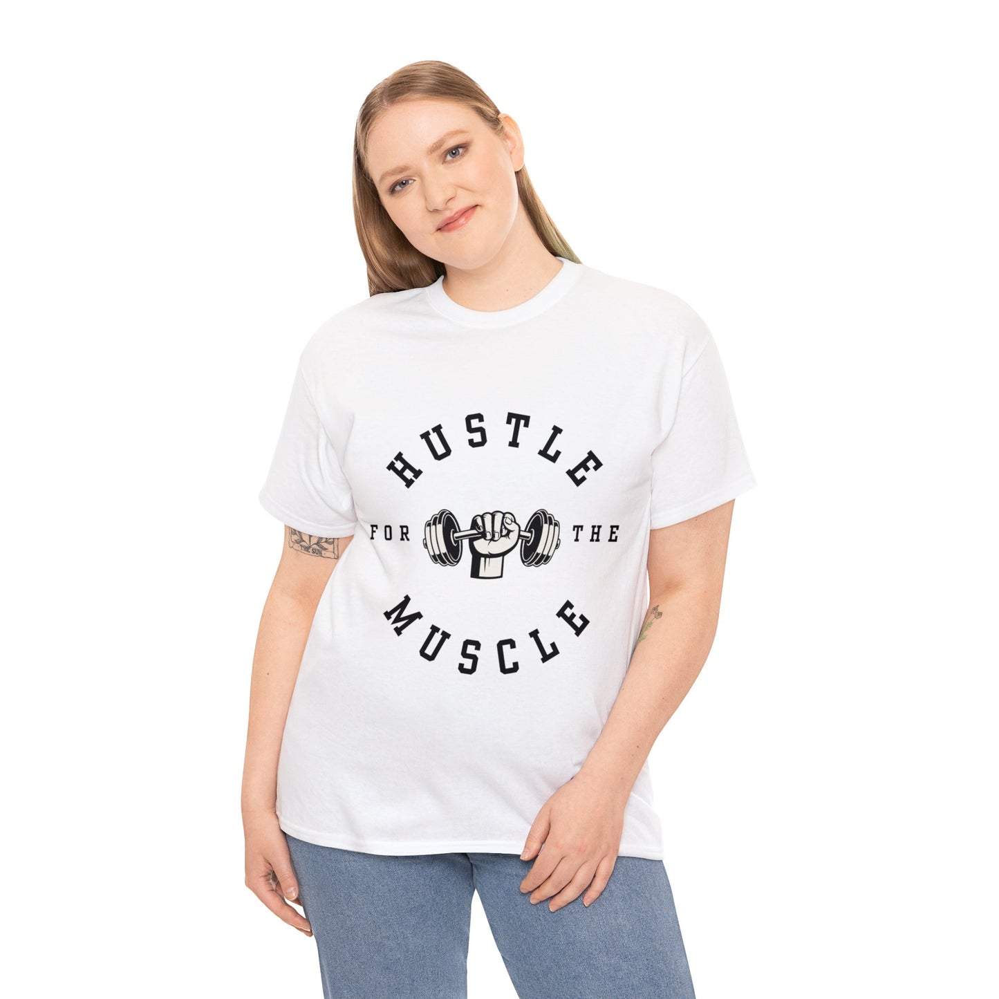 Unisex Hustle The Muscle Heavy Cotton Tee