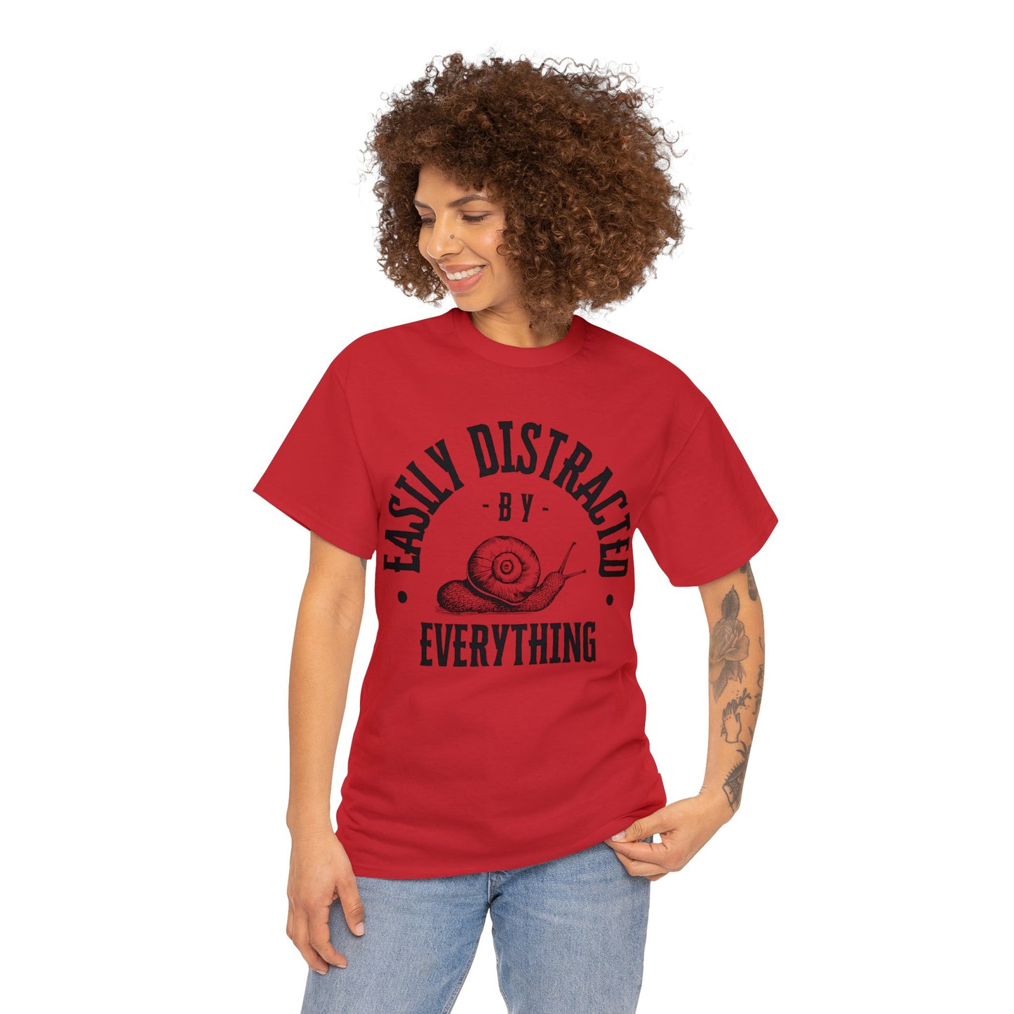 Unisex Easily Distracted Heavy Cotton Tee