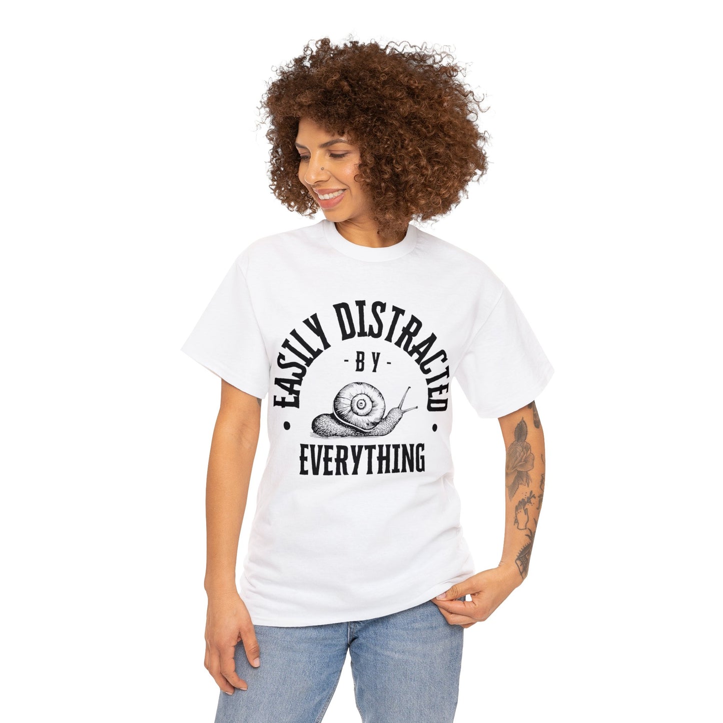 Unisex Easily Distracted Heavy Cotton Tee