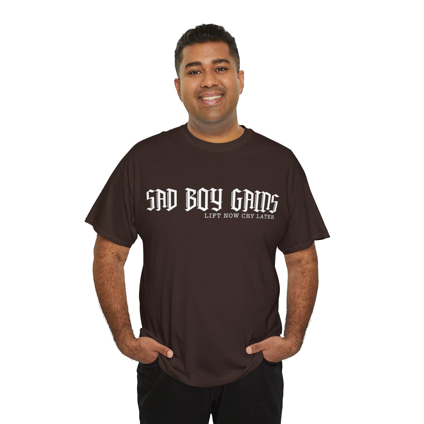 Sad boy gains Unisex Heavy Cotton Tee