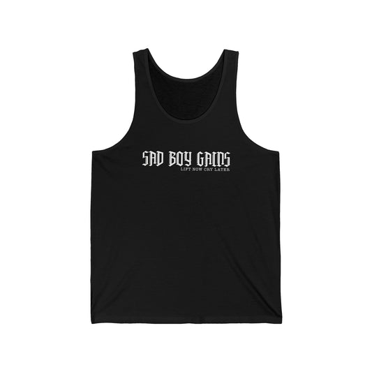 Sad boy gains Unisex Jersey Tank