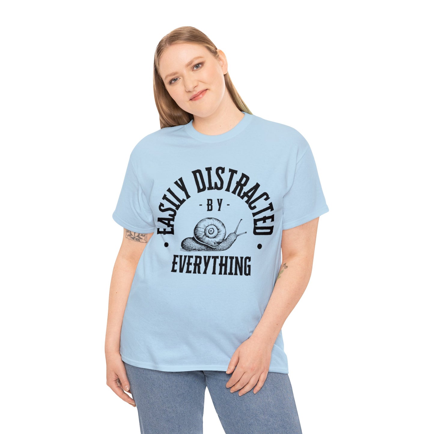 Unisex Easily Distracted Heavy Cotton Tee